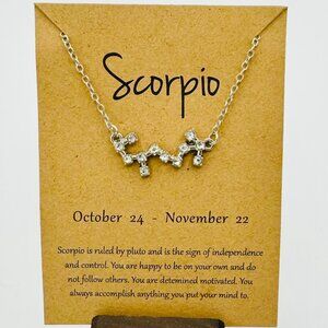 Silver Scorpio Constellation Necklace - NWT
